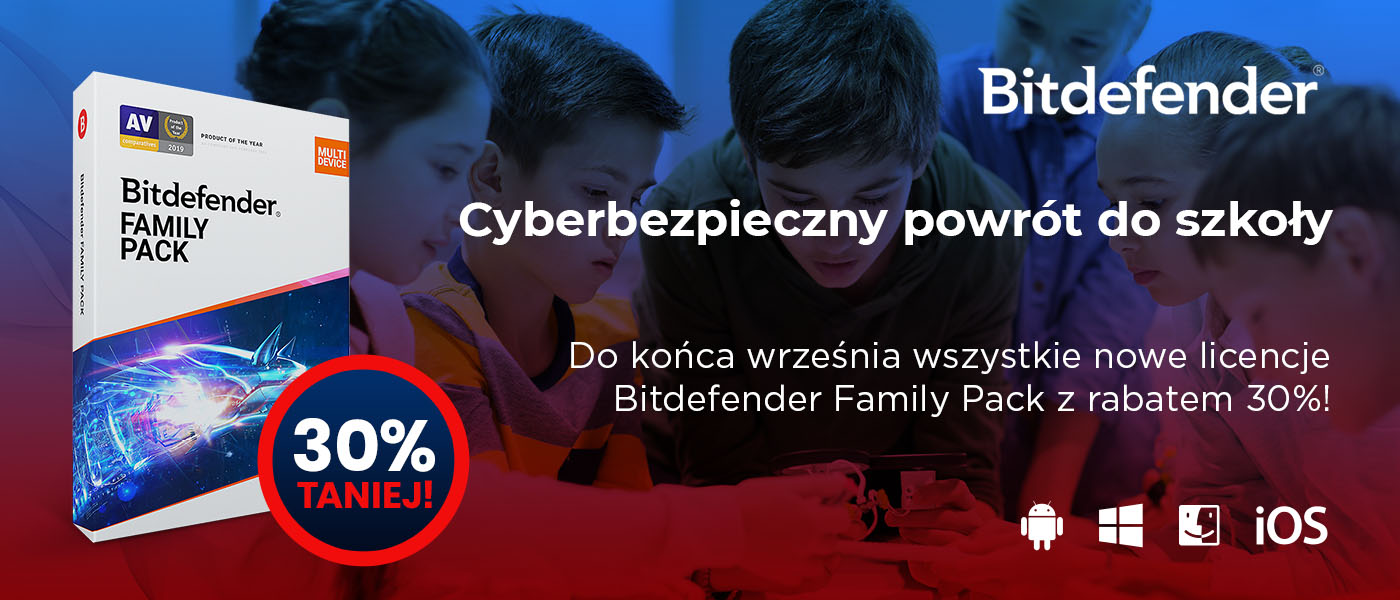 Do końca września wszystkie nowe licencje Bitdefender Family Pack z rabatem 30%!